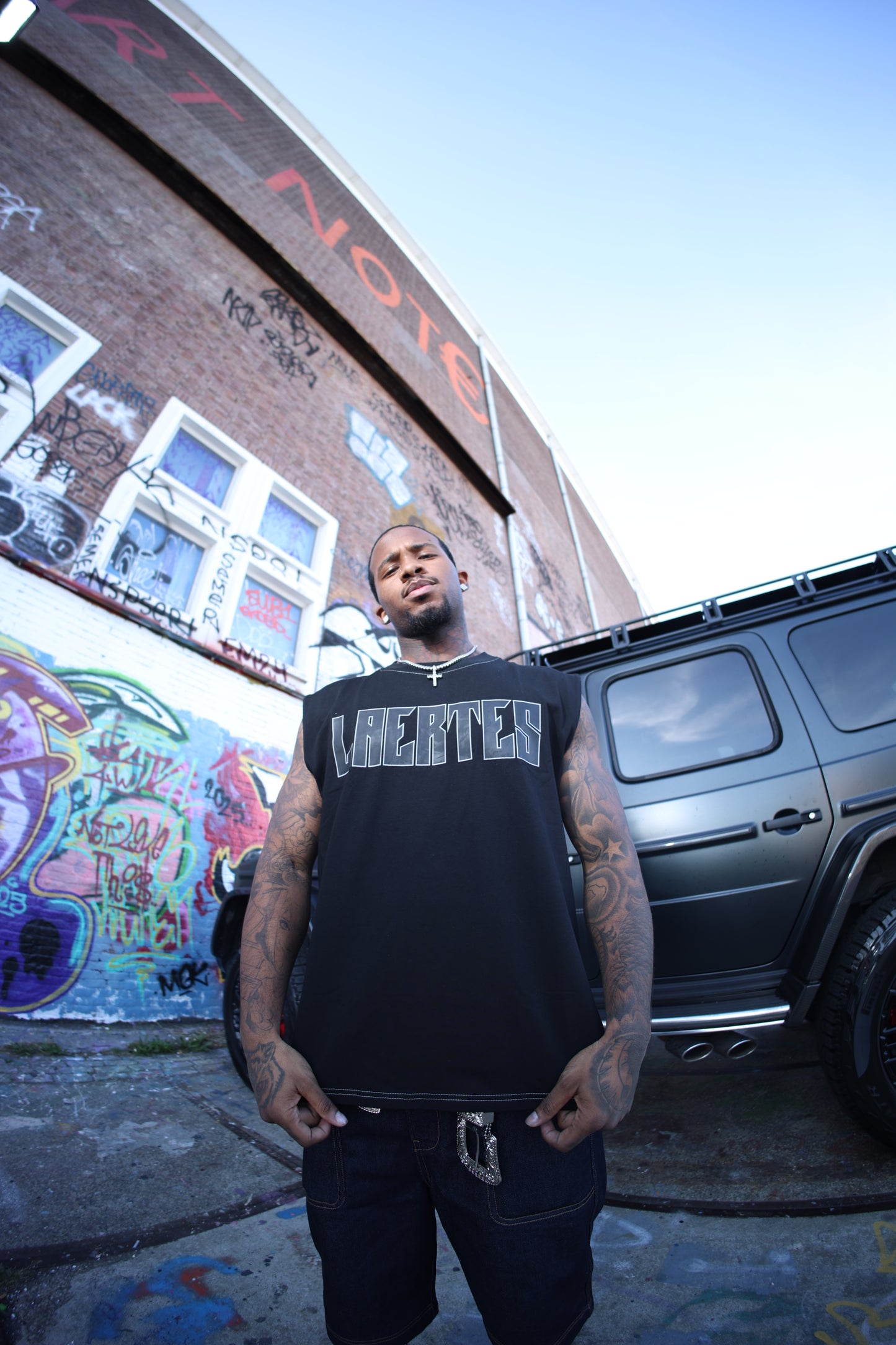 HEAVYWEIGHT CONTRAST STITCH SLEEVELESS