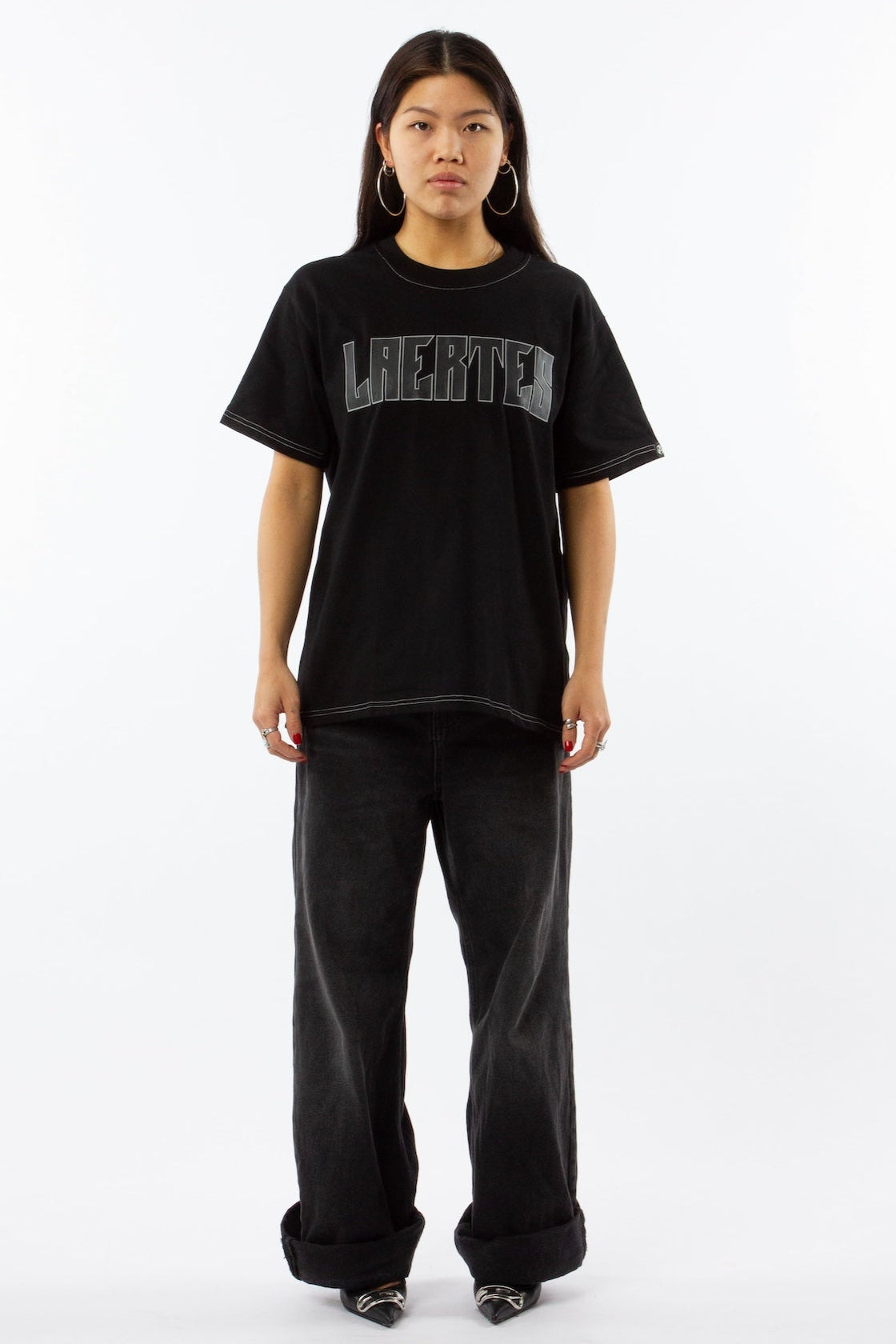 HEAVYWEIGHT CONTRAST STITCH T-SHIRT