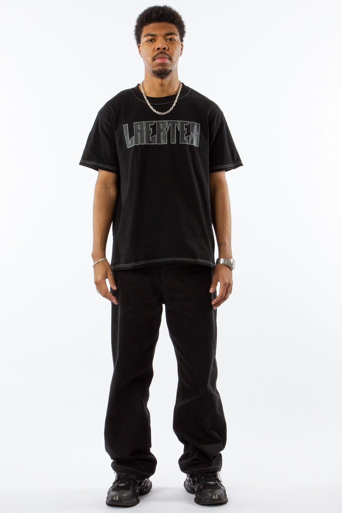 HEAVYWEIGHT CONTRAST STITCH T-SHIRT